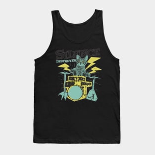 Cat drummer Tank Top